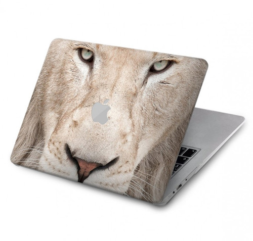 S2399 White Lion Face Hard Case For MacBook Air 13″ (2022,2025) - A2681, A3113, A3240