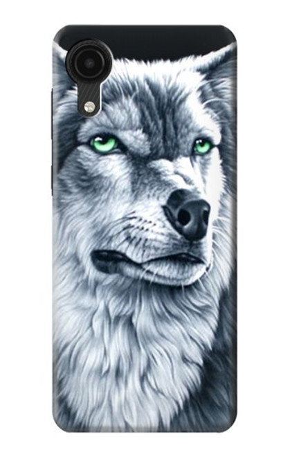 S0123 Grim White Wolf Case For Samsung Galaxy A03 Core