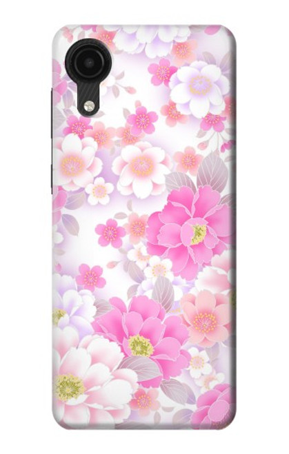 S3036 Pink Sweet Flower Flora Case For Samsung Galaxy A03 Core
