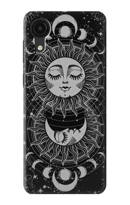 S3854 Mystical Sun Face Crescent Moon Case For Samsung Galaxy A03 Core