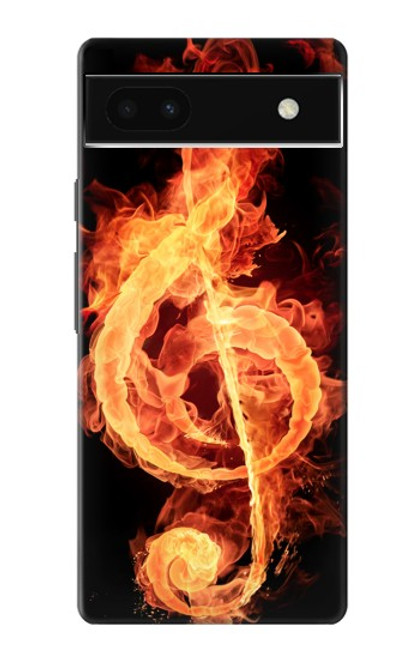 S0493 Music Note Burn Case For Google Pixel 6a