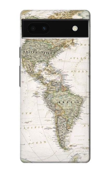 S0604 World Map Case For Google Pixel 6a