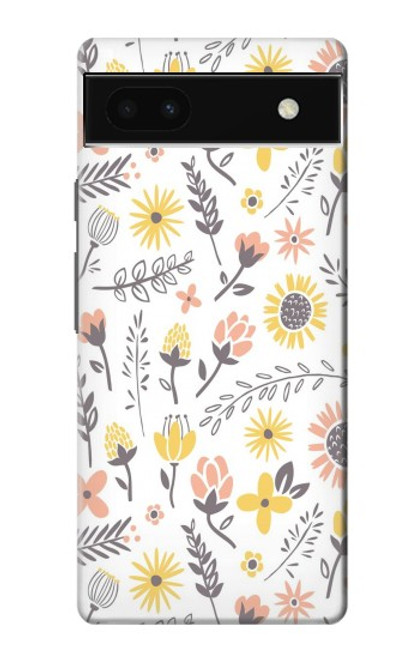 S2354 Pastel Flowers Pattern Case For Google Pixel 6a