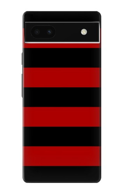 S2638 Black and Red Striped Case For Google Pixel 6a
