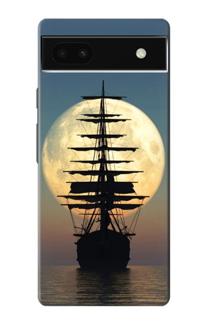 S2897 Pirate Ship Moon Night Case For Google Pixel 6a