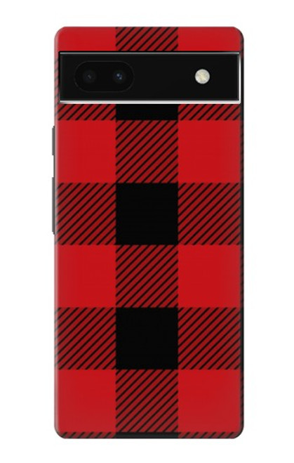 S2931 Red Buffalo Check Pattern Case For Google Pixel 6a