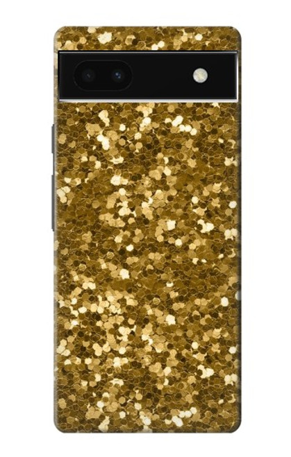 S3388 Gold Glitter Graphic Print Case For Google Pixel 6a
