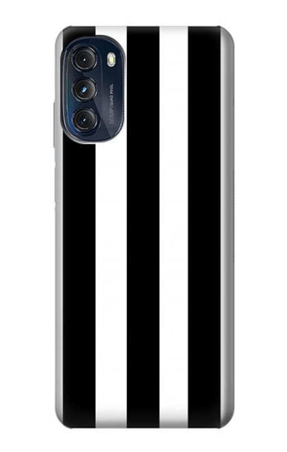 S2297 Black and White Vertical Stripes Case For Motorola Moto G (2022)