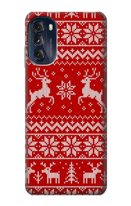 S2835 Christmas Reindeer Knitted Pattern Case For Motorola Moto G (2022)