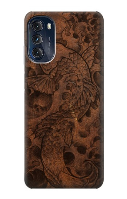 S3405 Fish Tattoo Leather Graphic Print Case For Motorola Moto G (2022)