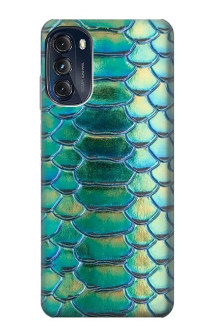 S3414 Green Snake Scale Graphic Print Case For Motorola Moto G (2022)