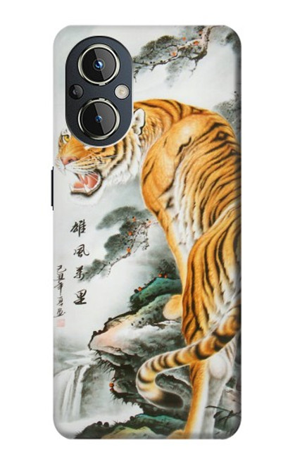 S2750 Oriental Chinese Tiger Painting Case For OnePlus Nord N20 5G