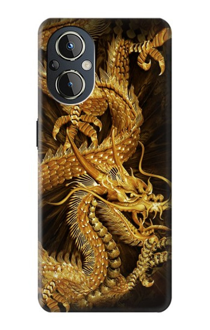 S2804 Chinese Gold Dragon Printed Case For OnePlus Nord N20 5G