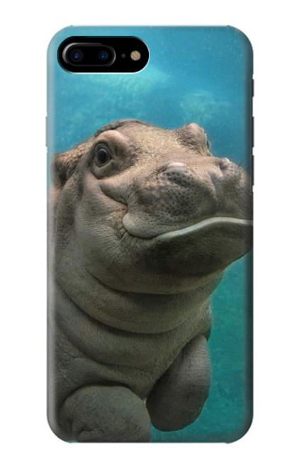 S3871 Cute Baby Hippo Hippopotamus Case For iPhone 7 Plus, iPhone 8 Plus