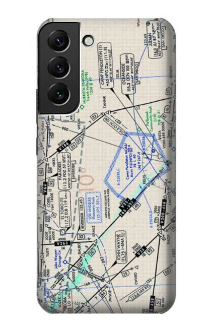 S3882 Flying Enroute Chart Case For Samsung Galaxy S22 Plus