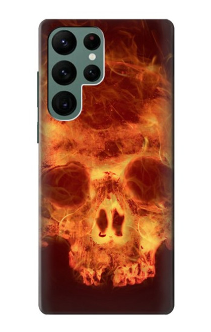 S3881 Fire Skull Case For Samsung Galaxy S22 Ultra