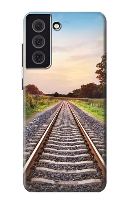 S3866 Railway Straight Train Track Case For Samsung Galaxy S21 FE 5G
