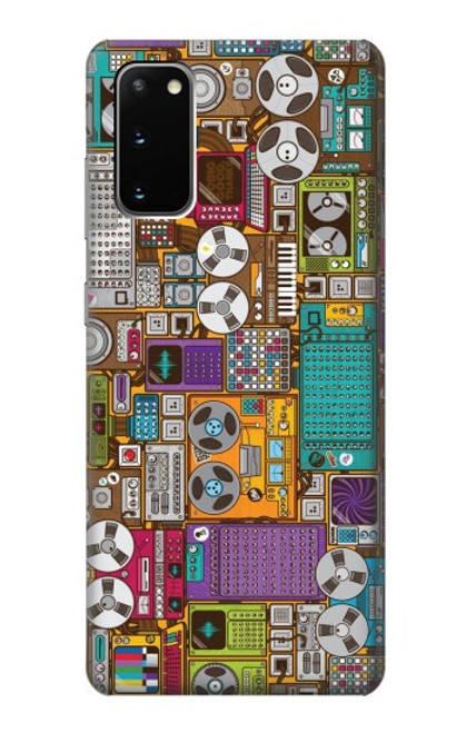 S3879 Retro Music Doodle Case For Samsung Galaxy S20