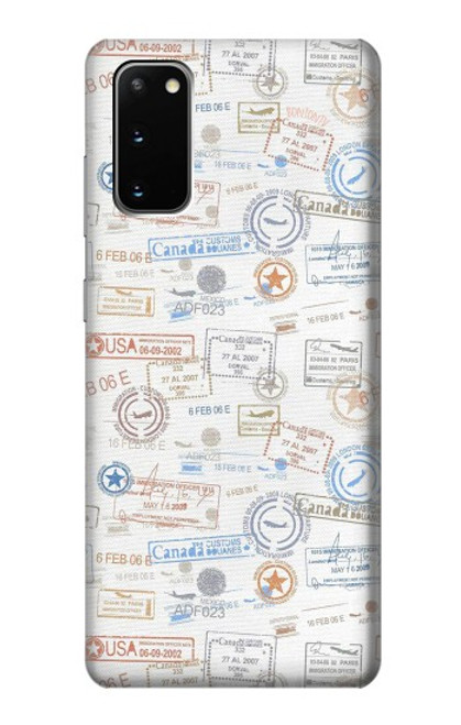 S3903 Travel Stamps Case For Samsung Galaxy S20