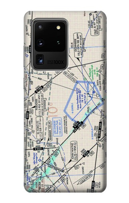 S3882 Flying Enroute Chart Case For Samsung Galaxy S20 Ultra