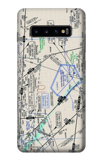 S3882 Flying Enroute Chart Case For Samsung Galaxy S10 Plus