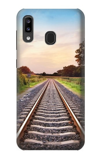 S3866 Railway Straight Train Track Case For Samsung Galaxy A20, Galaxy A30
