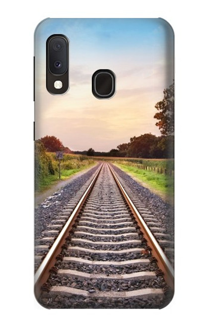 S3866 Railway Straight Train Track Case For Samsung Galaxy A20e