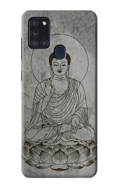 S3873 Buddha Line Art Case For Samsung Galaxy A21s