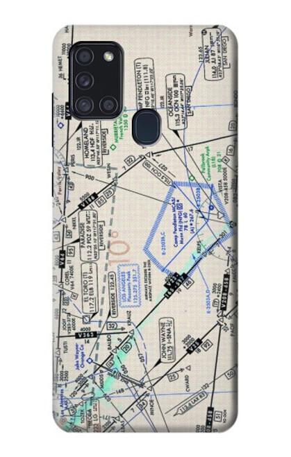 S3882 Flying Enroute Chart Case For Samsung Galaxy A21s