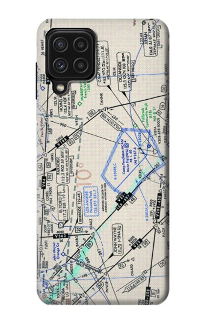 S3882 Flying Enroute Chart Case For Samsung Galaxy A22 4G