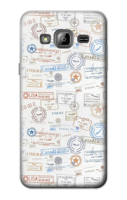 S3903 Travel Stamps Case For Samsung Galaxy J3 (2016)