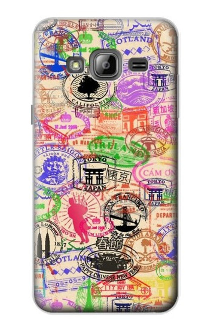 S3904 Travel Stamps Case For Samsung Galaxy J3 (2016)