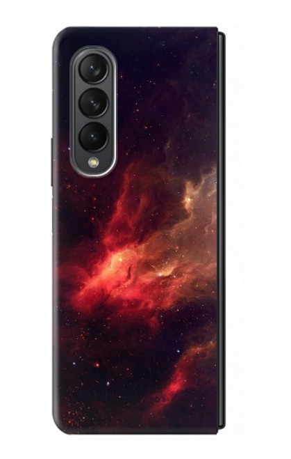 S3897 Red Nebula Space Case For Samsung Galaxy Z Fold 3 5G