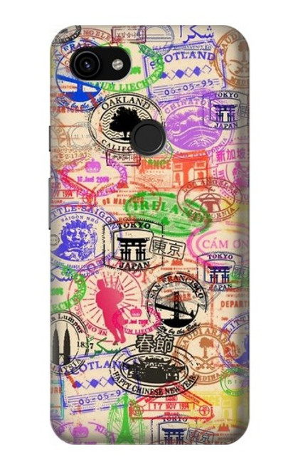 S3904 Travel Stamps Case For Google Pixel 3a XL