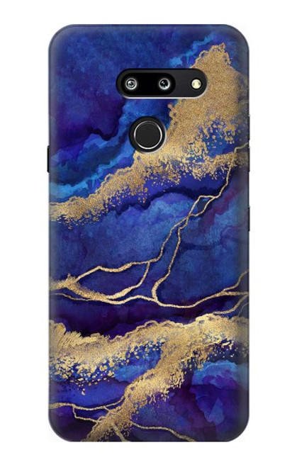 S3906 Navy Blue Purple Marble Case For LG G8 ThinQ