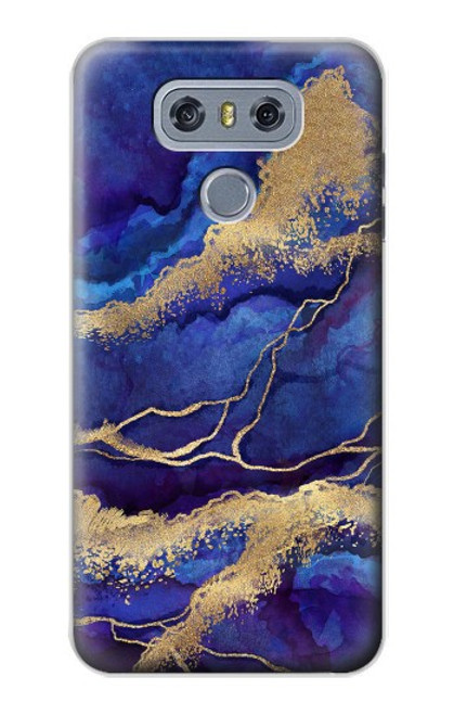 S3906 Navy Blue Purple Marble Case For LG G6