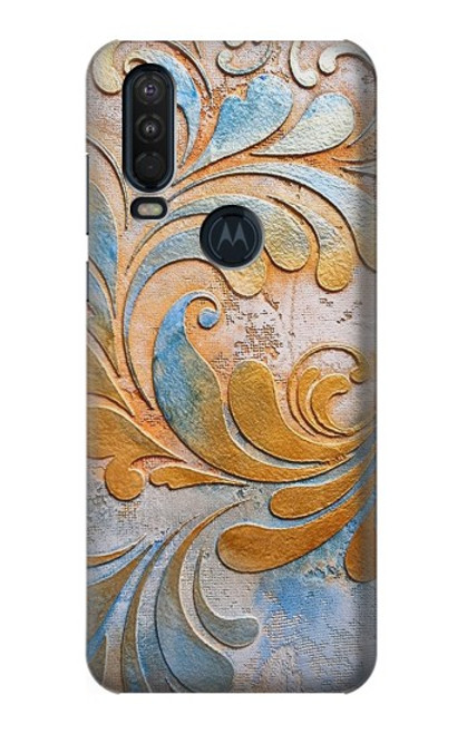 S3875 Canvas Vintage Rugs Case For Motorola One Action (Moto P40 Power)