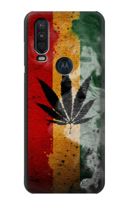 S3890 Reggae Rasta Flag Smoke Case For Motorola One Action (Moto P40 Power)