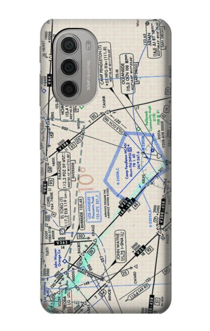 S3882 Flying Enroute Chart Case For Motorola Moto G51 5G