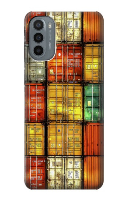 S3861 Colorful Container Block Case For Motorola Moto G31