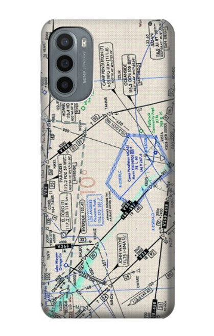 S3882 Flying Enroute Chart Case For Motorola Moto G31