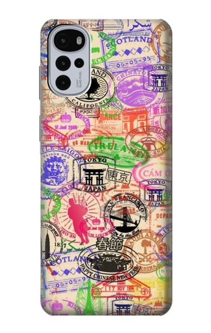 S3904 Travel Stamps Case For Motorola Moto G22