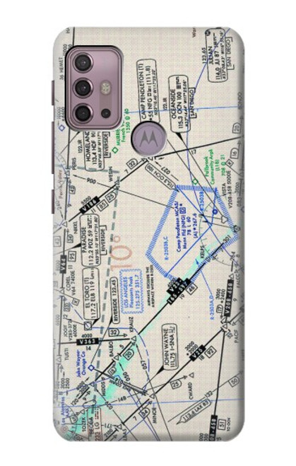 S3882 Flying Enroute Chart Case For Motorola Moto G30, G20, G10