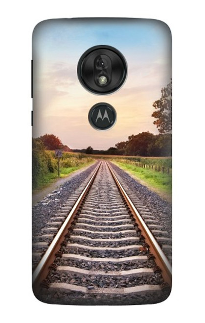 S3866 Railway Straight Train Track Case For Motorola Moto G7 Play