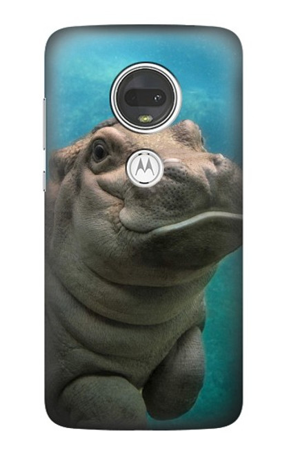 S3871 Cute Baby Hippo Hippopotamus Case For Motorola Moto G7, Moto G7 Plus
