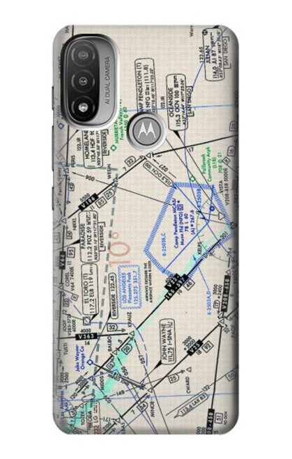 S3882 Flying Enroute Chart Case For Motorola Moto E20,E30,E40