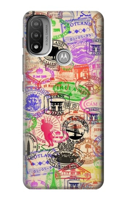 S3904 Travel Stamps Case For Motorola Moto E20,E30,E40