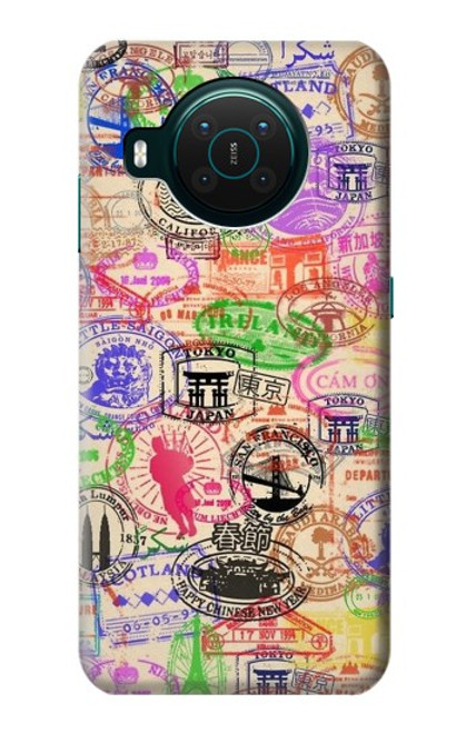 S3904 Travel Stamps Case For Nokia X10