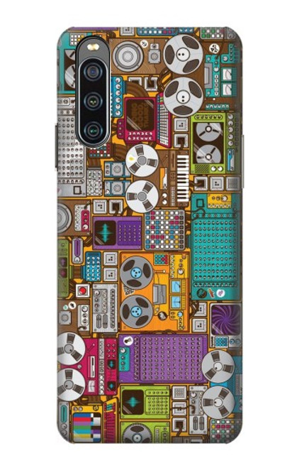 S3879 Retro Music Doodle Case For Sony Xperia 10 IV