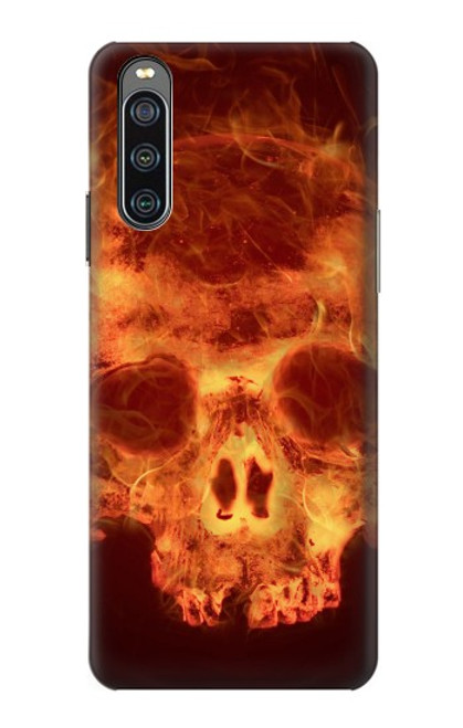 S3881 Fire Skull Case For Sony Xperia 10 IV